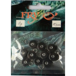 Вантаж вухатий рибальський, таблетка (ексцентрик) колір Silvereyes Black, 10шт в уп., вага 6г